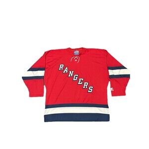 VINTAGE RARE‎ STARTER NEW YORK RANGERS HOCKEY JERSEY XXL NHL RETRO